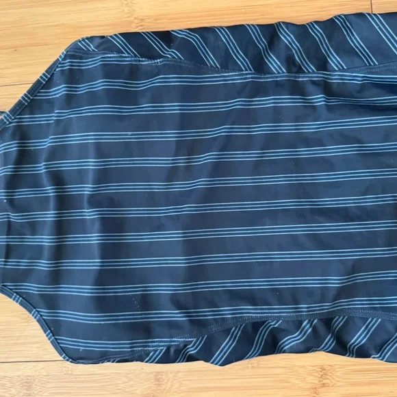 Albion Fit Striped Blue One-Piece Swimsuit - Picture 2 of 4